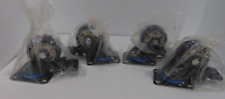 3 Swivel Caster Wheels Set Of 4 With 4 Safety Brakes Poly Wheels No Noise
