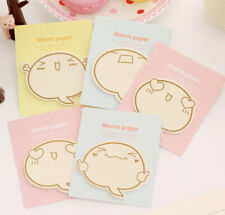 Cute Post It Memo Pad Cartoon Quote Face Pink Blue Yellow Message Notes 1pc