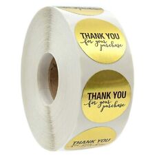 Roll Of 500 1 Thank You For Your Purchase Stickers Gold Round Sealing Labels
