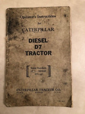 Caterpillar Tractor D7 Diesel Operators Instructions Manual Collectible