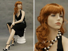 Fiberglass Female Mannequin Sitting Pose Dress Form Display Md-9020