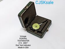 Vintage Federal Testmaster Lt-2 Dial Indicator Gauge .0001 Made In Usa Used.
