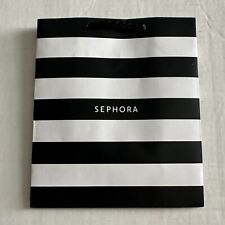 Lot Of 7 Sephora Small Shopping Paper Bags Black White Stripe Adjustable Handle