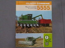 Original 1969 Oliver 5555 Combine Sales Brochure Catalog