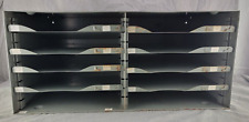 Vintage Industrial Metal Desk Paper Organizer 10 Tray Tier File Sorter Adjustabl