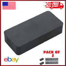 2 Pack Ceramic Block Magnets Ferrite Strong Magnetic Material Freefast Shipping