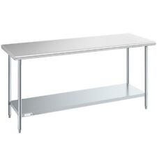 24w X 72l Stainless Steel Prep And Work Restaurant Table With Undershelf