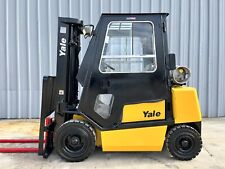 5000lb Yale Glp050 Pneumatic Tire Forklift With Enclosed Cab