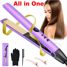 Hair Straightener Flat Iron Curling Iron Curler Titanium Fast Heating Adjustabl