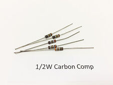 5 12w 10 Carbon Comp Resistors Ohmite Allen Bradley Vintage Nos Oe Series