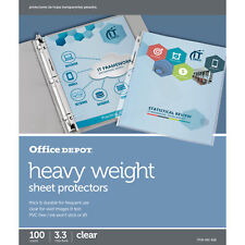 Office Depot Brand Heavyweight Sheet Protectors 8 12 X 11 Clear 100-pk