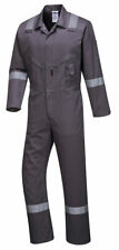 Portwest C814 Iona Cotton Heavy Duty Work Overalls With Reflective Safety Tape