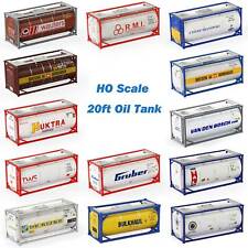 1pc Ho Scale 20ft Oil Tank Car 187 Shipping Container Freight Cars Model Train