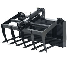 Hydraulic Fork Grapple Attachment For Mini Skid Steer With 2 Hydraulic Hoses