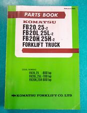 Komatsu Fb20 25 L H Fb25h Fb 20l Forklift Lift Truck Parts Manual Fb2025.2-pe2