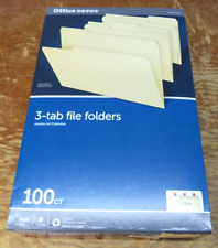 Office Depot 3-tab 13 Cut File Folders Legal Size Manila 100 Pack
