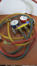Ritchie Yellow Jacket Test Charging Manifold Gauges R-12 R-22 R-502 W Hoses