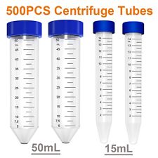 500pcs 15ml50ml Sterile Centrifuge Tubescaps Conical Bottom Polypropylene Us