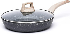 Carote Nonstick 10 Clasic Granite Stone Cookware Frying Pan Skillet Wglass Lid