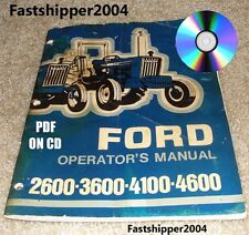 Ford Tractors 2600 3600 4100 4600 Operators Manual Owner Op Se 3501 117515 Cd