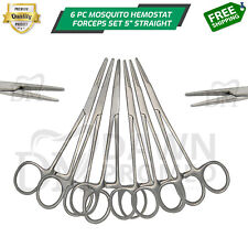 6 Pc Mosquito Hemostat Forceps 5 Straight Set Surgical Medical Fishing Plier