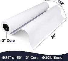 24 X 150 Cad 20 Lbs Bond Inkjet Wide-format Plotter Paper - 2.0 Core 4 Rolls