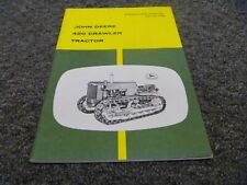 John Deere 420 Crawler Tractor Owner Operator Maintenance Manual Om-t20-1155