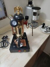 Vintage Brass Riviera Expresso Machine Italy Crema Coffee In Working Conditions.