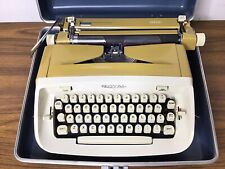 Vintage 1960s Royal Safari Manual Typewriter Whard Case Gold Mustard Works