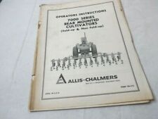 Allis Chalmers 7000 Series Rear Mounted Cultivators Operators Manual
