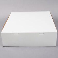 50 Pack 16 X 16 X 5 Disposable Non-corrugated Square White Cake Bakery Box