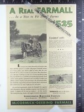 1933 Ad For International Harvester Steel Wheel Farm Tractor Farmall 12 1934