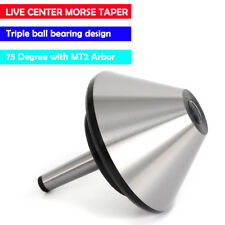 4.66 Mt2 Bull Nose Live Center Morse Taper 2 Bull 75 Degree For 120mm Lathe