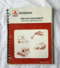 1999 Agco Hesston Hay Equipment Service Info Manual Round Baler Rake Windrowers