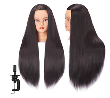 Mannequin Head Human Hair 26 - 28 Synthetic Hairdresser Styling Training Doll