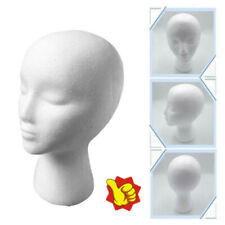 White Female Head Model Wig Hair Hat Glass Display Styrofoam Foam Mannequin2023