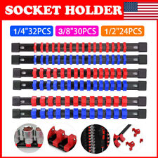 86 Slot Socket Organizer Mountable Sliding Rail Rack Holder Storage 14 38 12