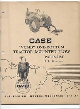 Original Case Vcbm One Bottom Tractor Mounted Plow Parts Catalog Number R.i. 139