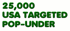 25000 Unique Website Traffic Usa Geo Targeted Pop Under For 10-15 Days