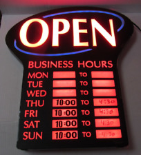 Open Sign Newon Business Store Hours Open-close Times Red Light