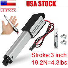 Electric Micro Linear Actuator Motor 19.2n 4.3lbs 12v 3 75mm Stroke Fast 2s