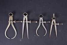 Lot Of 4 Starrett Yankee Pattern Spring Style Calipers Dividers Tools
