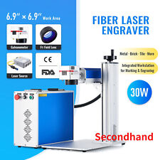 Secondhand 30w Desktop Fiber Laser Engraver Cutter Seacad Metal Marking Machine