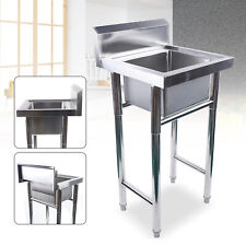 Commercial Stainless Steel Kitchen Utility Sink Restaurant Sink W Compartment