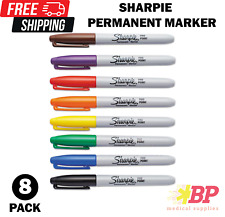 Sharpie 30078 Fine Point Permanent Marker Assorted - 8 Pack