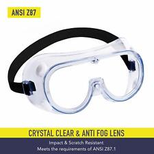 Safety Goggles Over Glasses Lab Work Eye Protective Eyewear Clear Lens 1pair