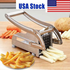 French Fry Cutter Stainless Steel Vegetable Potato Slicer Dicer Chopper 2 Blades