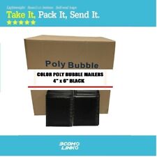 500 0000 4x6 Color Economy Poly Bubble Padded Envelopes Mailers Bag Black