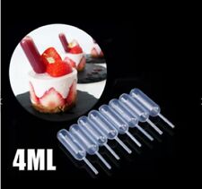 50 Pcs 4ml Plastic Squeeze Transfer Pipettes - Droppers For Cupcakes Ice Cream
