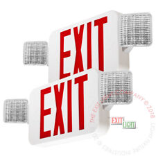 Lfi Lights Red Led Exit Sign Emergency Light Combo Ul 2 Pack Combo2-r-w-bb-2